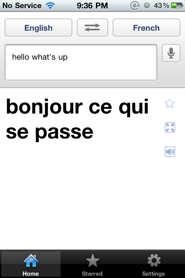 Google Translate app iPhone