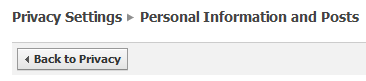 Facebook Privacy